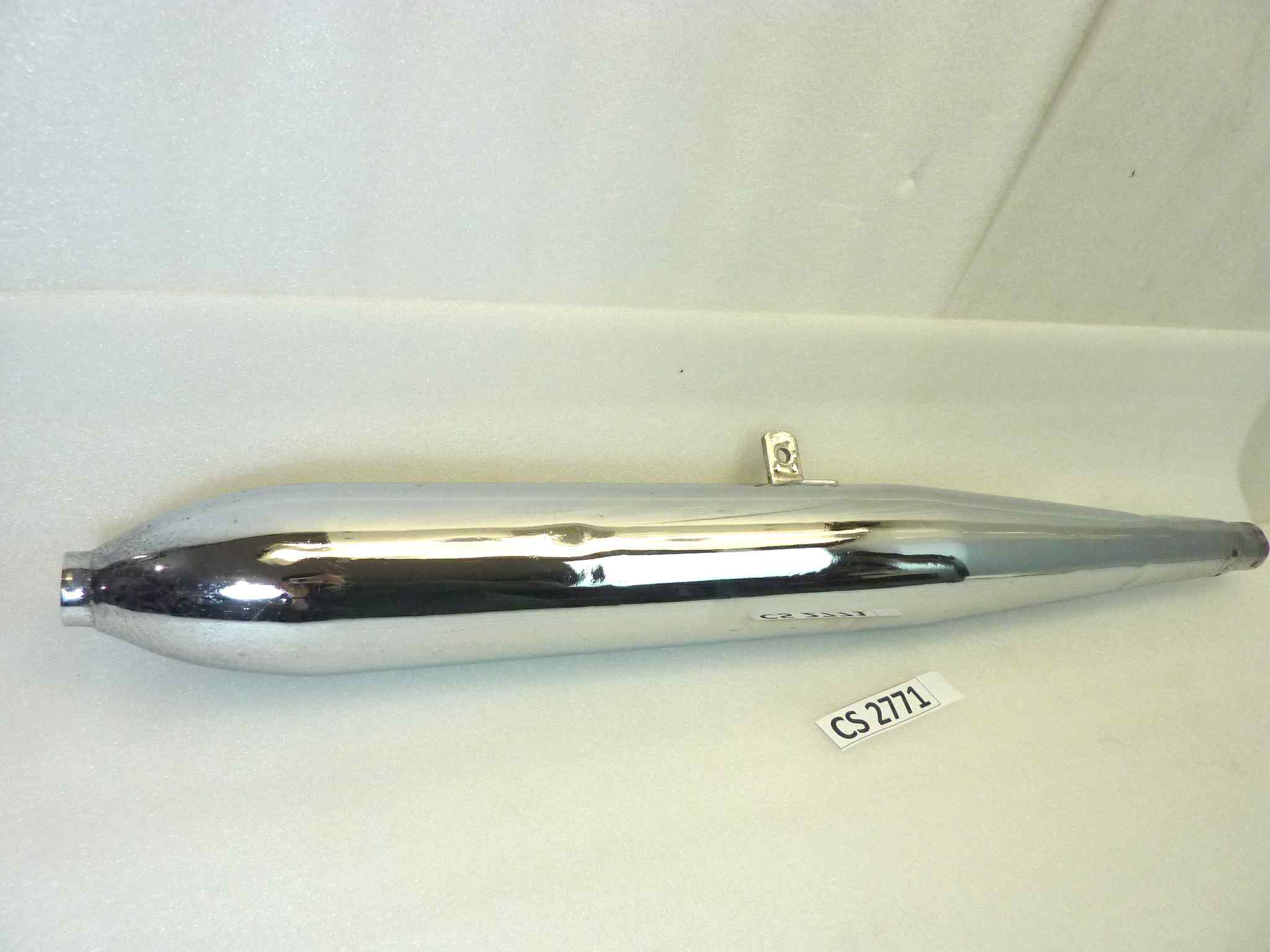 Marmitta moto epoca Guzzi Benelli Morini gilera silenziatore scarico terminale muffler diametro imbocco 36 mm - lunghezza tot 820 mm - distanza imbocco/staffa 430 mm - immagine 2
