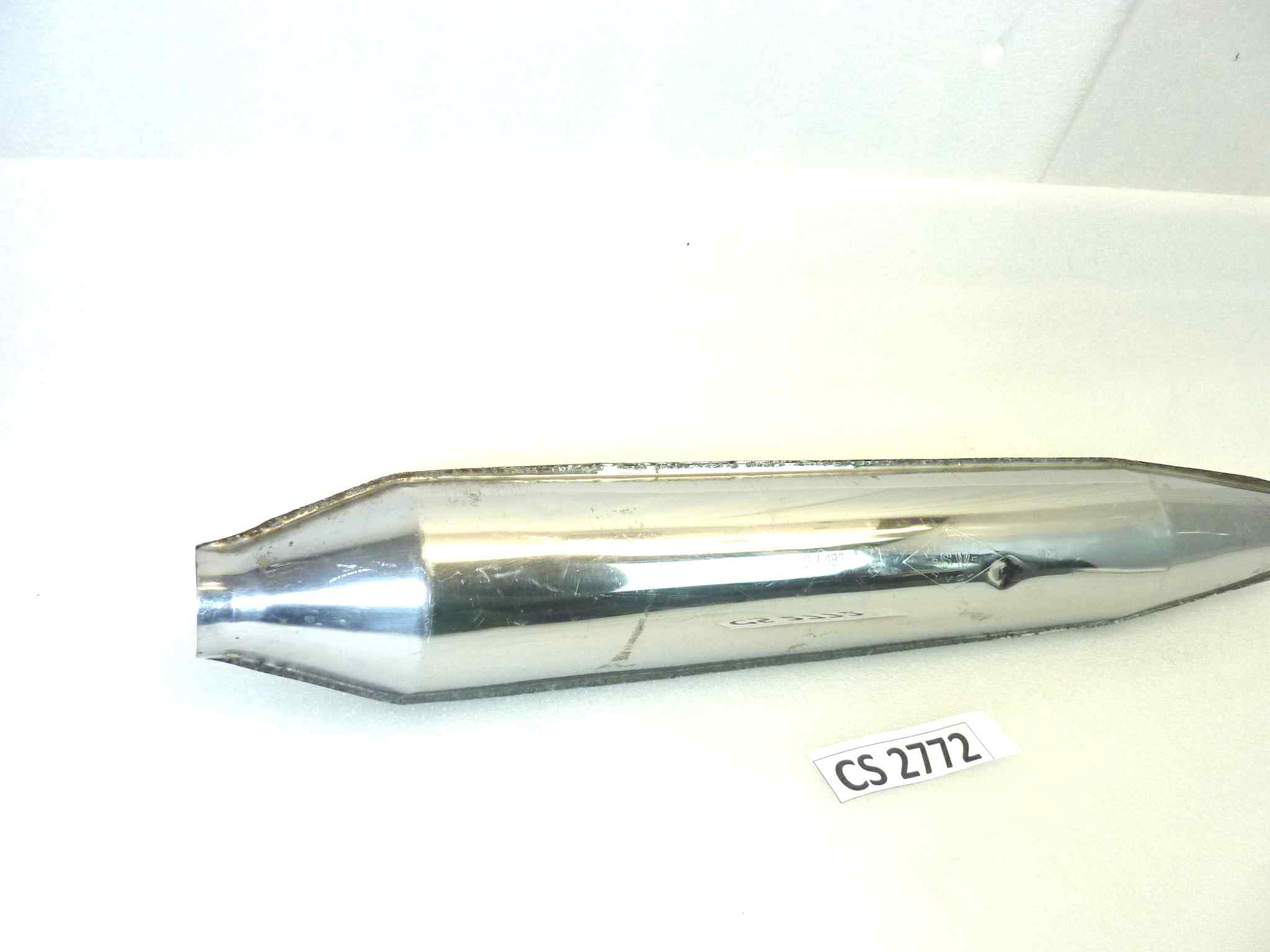 Coppia marmitte SW Rivoli benelli Guzzi Morini gilera moto epoca IGM 182S silenziatore scarico terminale muffler diametro imobcco 35 mm - lunghezza tot 6890 mm - distanza imbocco/staffa 29-33 mm - immagine 4