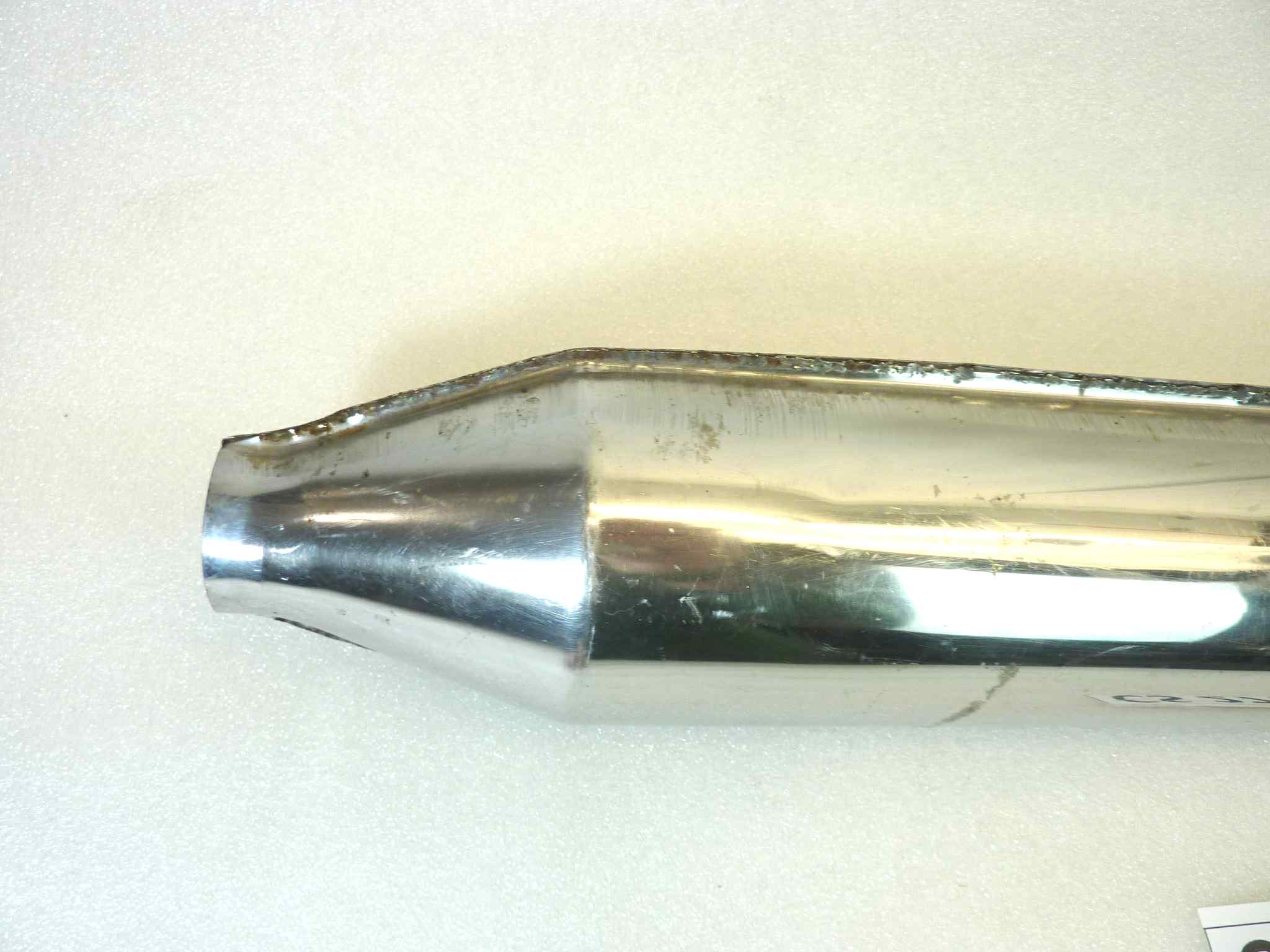 Coppia marmitte SW Rivoli benelli Guzzi Morini gilera moto epoca IGM 182S silenziatore scarico terminale muffler diametro imobcco 35 mm - lunghezza tot 6890 mm - distanza imbocco/staffa 29-33 mm - immagine 5
