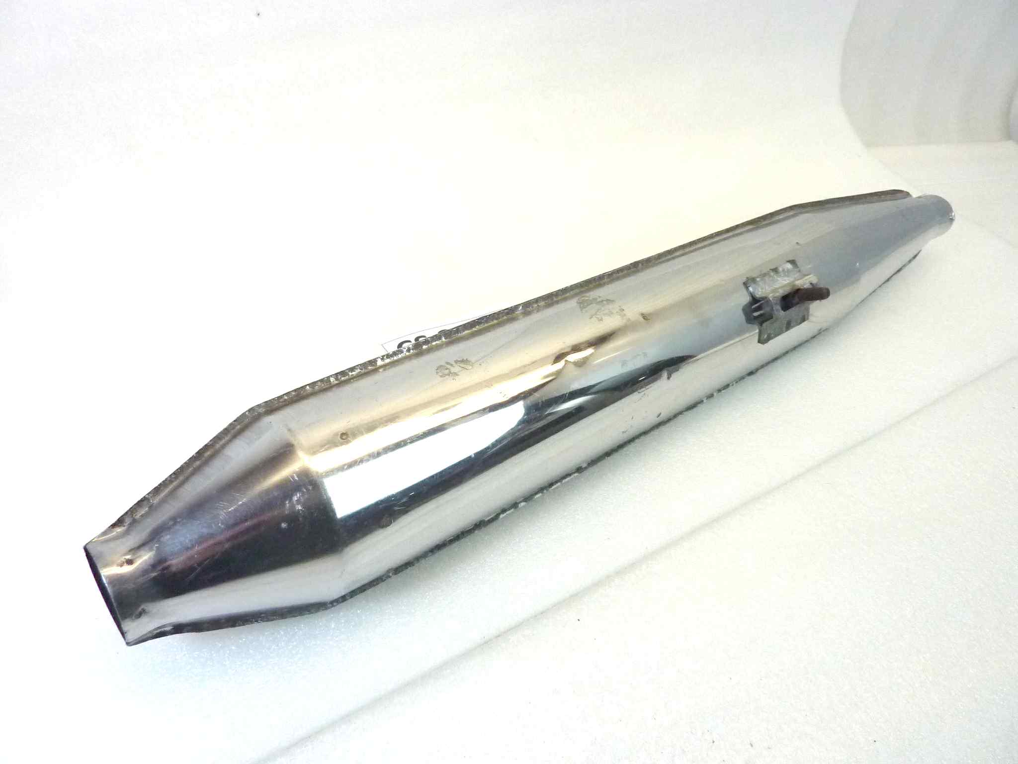 Coppia marmitte SW Rivoli benelli Guzzi Morini gilera moto epoca IGM 182S silenziatore scarico terminale muffler diametro imobcco 35 mm - lunghezza tot 6890 mm - distanza imbocco/staffa 29-33 mm - immagine 9