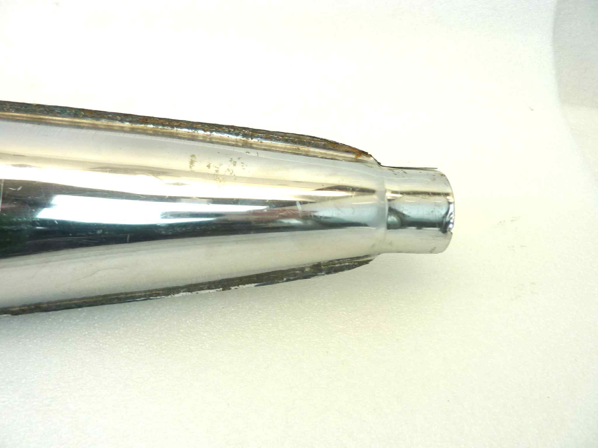 Coppia marmitte SW Rivoli benelli Guzzi Morini gilera moto epoca IGM 182S silenziatore scarico terminale muffler diametro imobcco 35 mm - lunghezza tot 6890 mm - distanza imbocco/staffa 29-33 mm - immagine 12