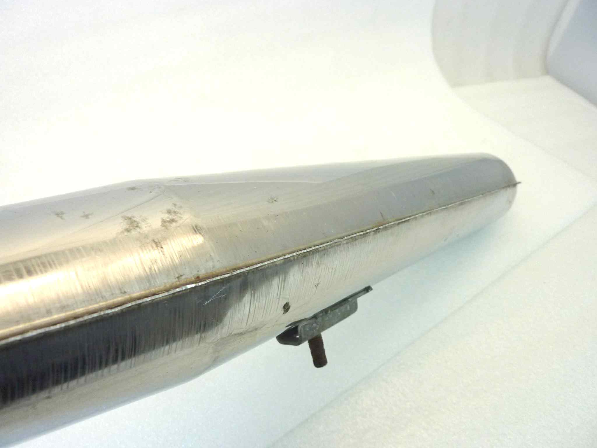 Coppia marmitte SW Rivoli benelli Guzzi Morini gilera moto epoca IGM 182S silenziatore scarico terminale muffler diametro imobcco 35 mm - lunghezza tot 6890 mm - distanza imbocco/staffa 29-33 mm - immagine 14