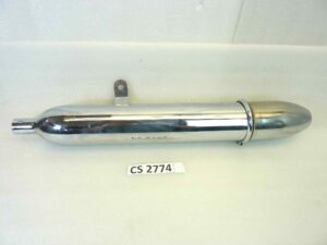 Marmitta moto epoca Guzzi Benelli Morini gilera silenziatore scarico terminale muffler diametro imbocco 28 mm - lunghezza tot 600 mm - distanza imbocco/staffa 215 mm