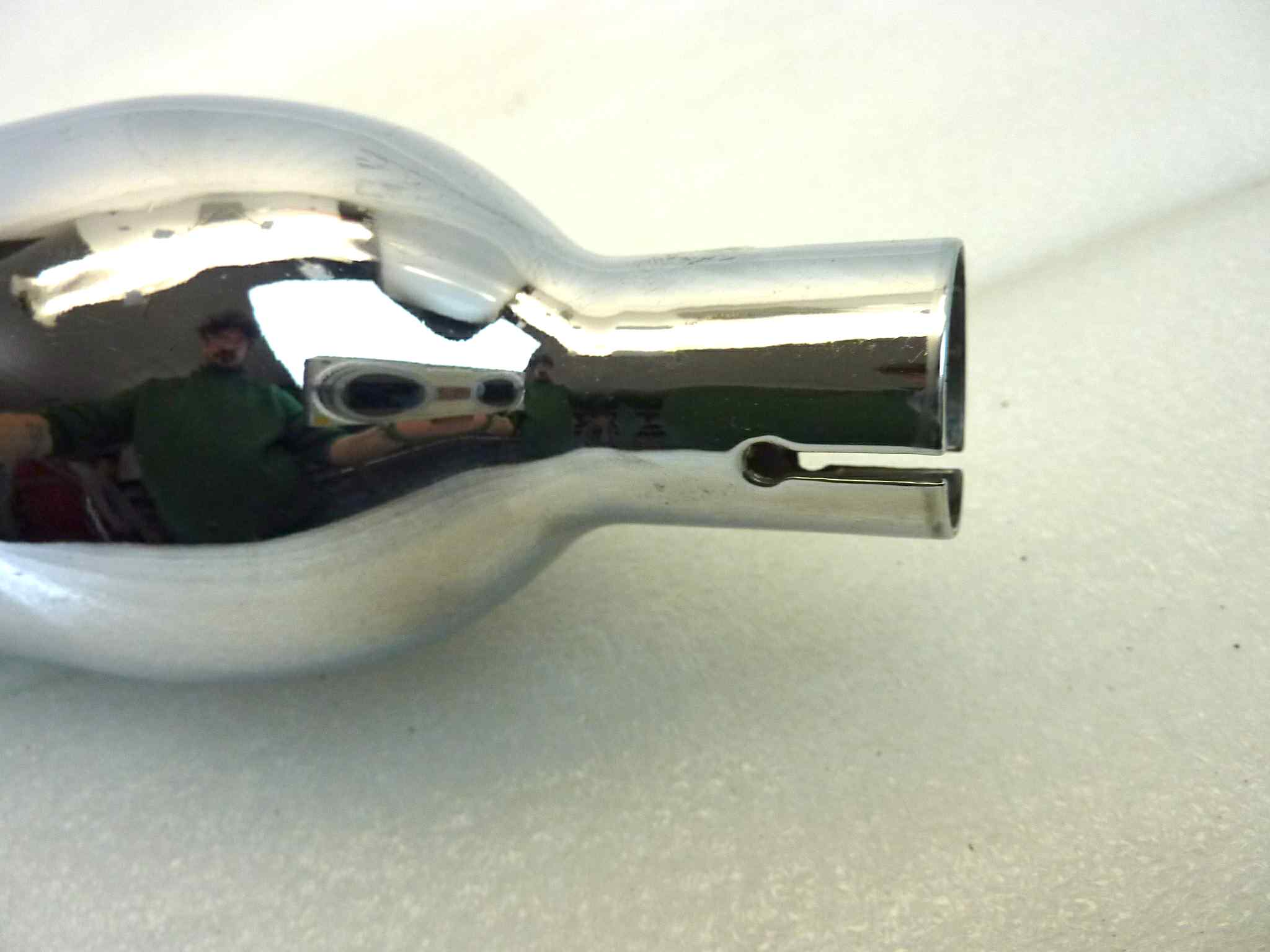 Marmitta moto epoca Guzzi Benelli Morini gilera silenziatore scarico terminale muffler diametro imbocco 28 mm - lunghezza tot 600 mm - distanza imbocco/staffa 215 mm - immagine 11