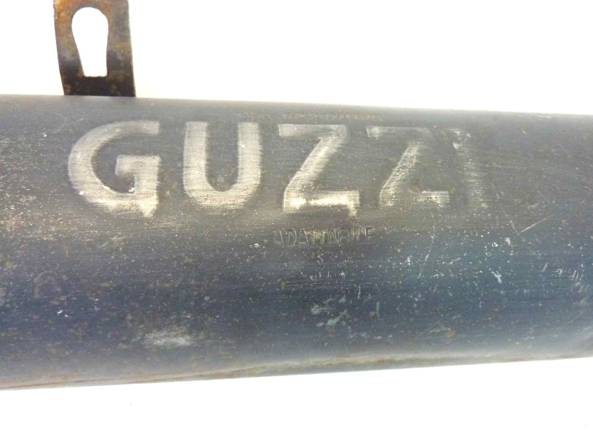 Marmitta Moto Guzzi app GM 297/59 S brevetto 195 TZ silenziatore scarico terminale muffler diametro imbocco 36 mm - lunghezza tot 670 mm - distanza imbocco/staffa 355 mm - immagine 3