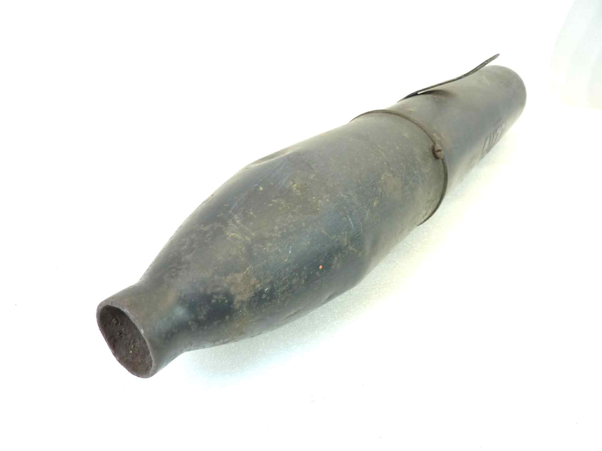 Marmitta Moto Guzzi app GM 297/59 S brevetto 195 TZ silenziatore scarico terminale muffler diametro imbocco 36 mm - lunghezza tot 670 mm - distanza imbocco/staffa 355 mm - immagine 6