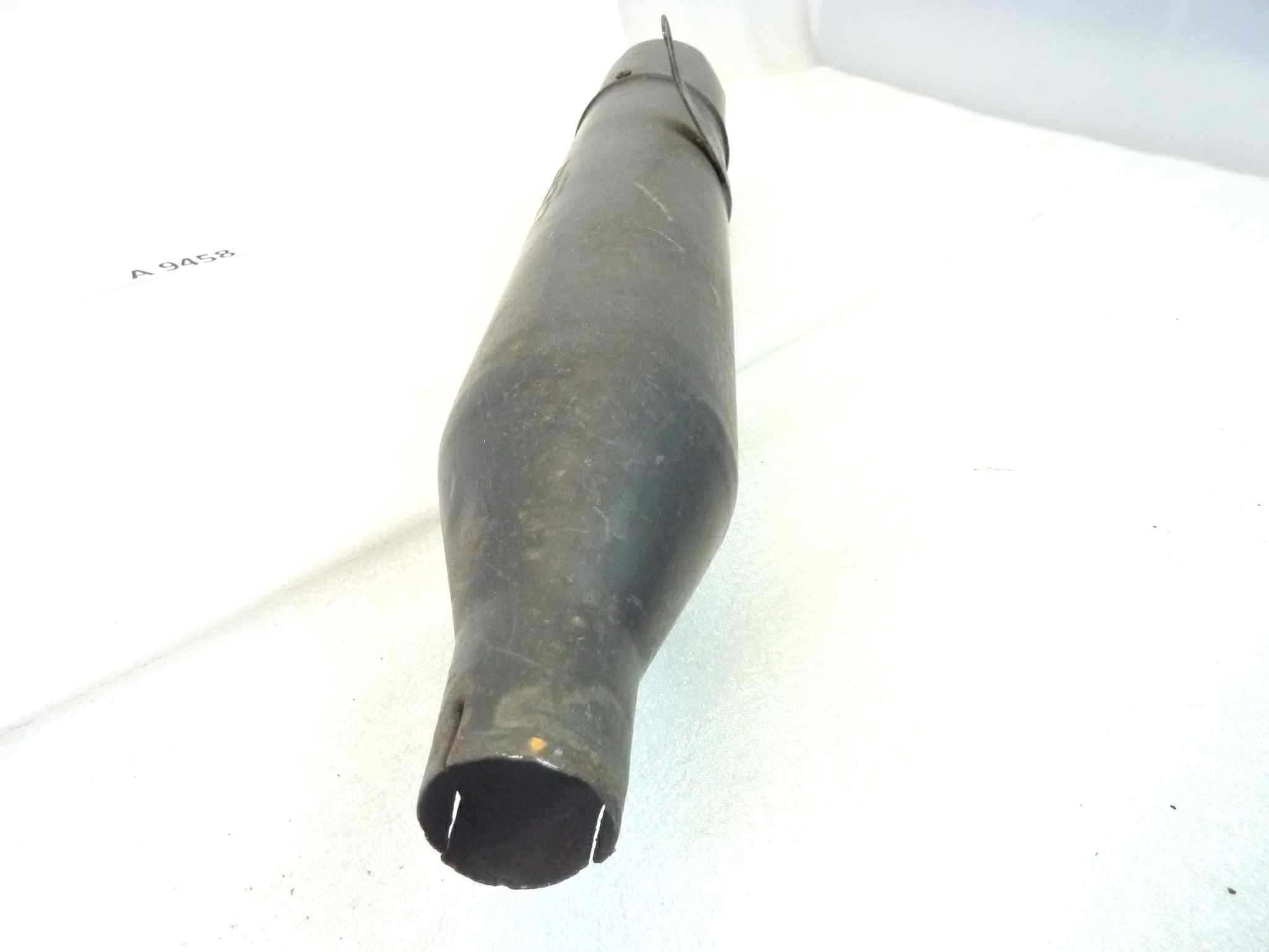 Marmitta Moto Guzzi app GM 297/59 S brevetto 195 TZ silenziatore scarico terminale muffler diametro imbocco 36 mm - lunghezza tot 670 mm - distanza imbocco/staffa 355 mm - immagine 12