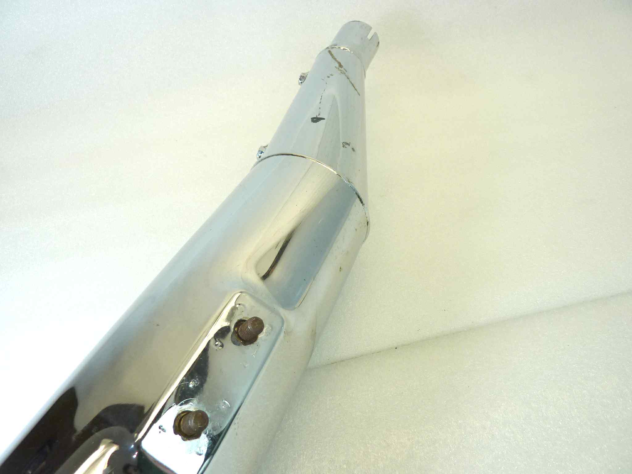 Marmitta Moto Guzzi Nevada 350 750 sinistra Lafraconi 21 S3160 B 536235 silenziatore scarico terminale muffler NUOVO fondo di magazzino, vedi foto LEGGI DESCRIZIONE riporta un difetto evidente sulla cromatura ma rimane nella parte interna - immagine 13