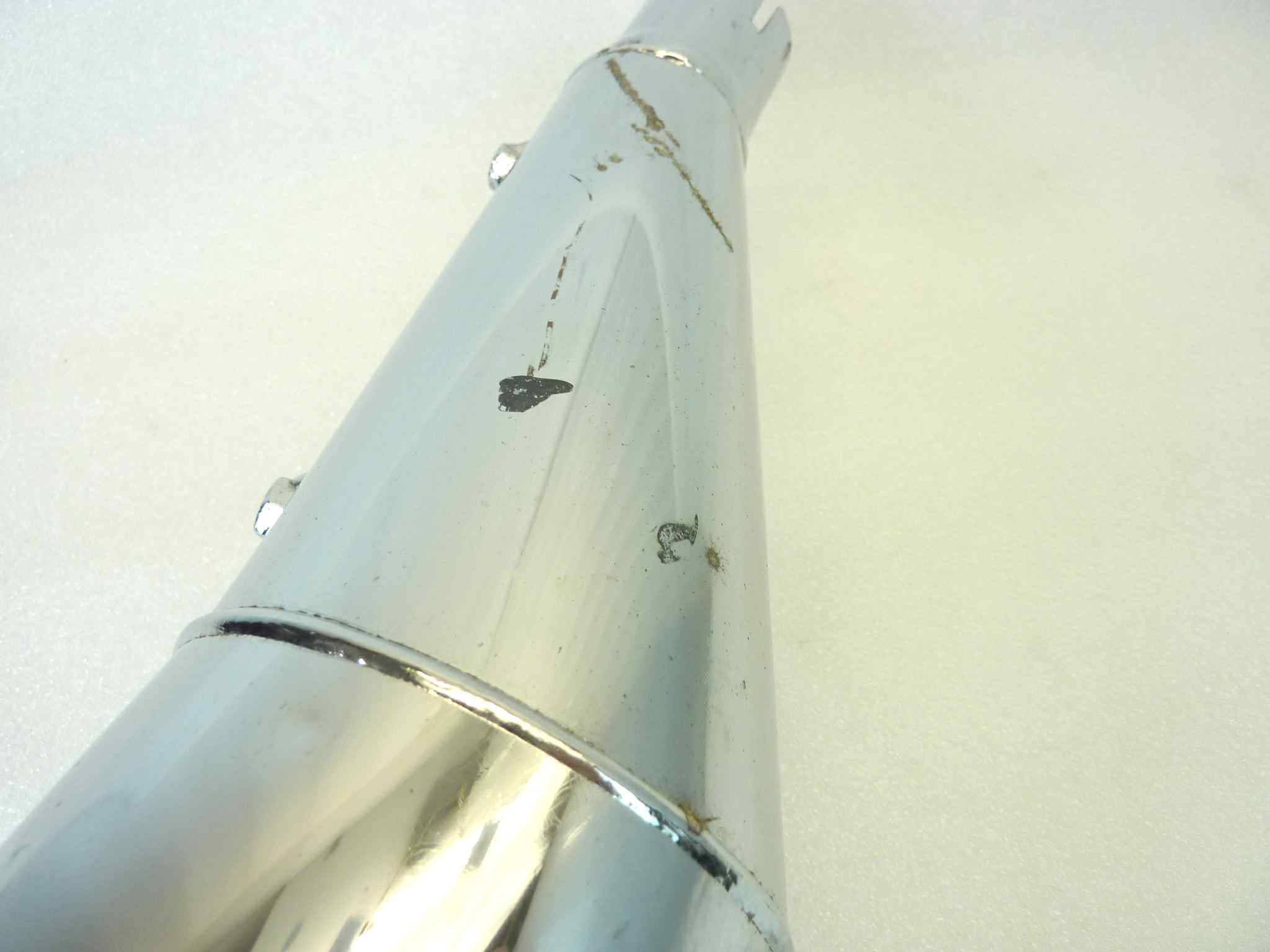 Marmitta Moto Guzzi Nevada 350 750 sinistra Lafraconi 21 S3160 B 536235 silenziatore scarico terminale muffler NUOVO fondo di magazzino, vedi foto LEGGI DESCRIZIONE riporta un difetto evidente sulla cromatura ma rimane nella parte interna - immagine 14