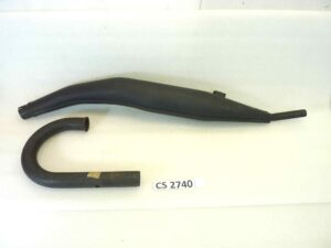 Marmitta e collettore Guzzi Benelli MotoBi Cross 50 cc silenziatore scarico terminale muffler NUOVO fondo di magazzino, vedi foto, LEGGI DESCRIZIONE