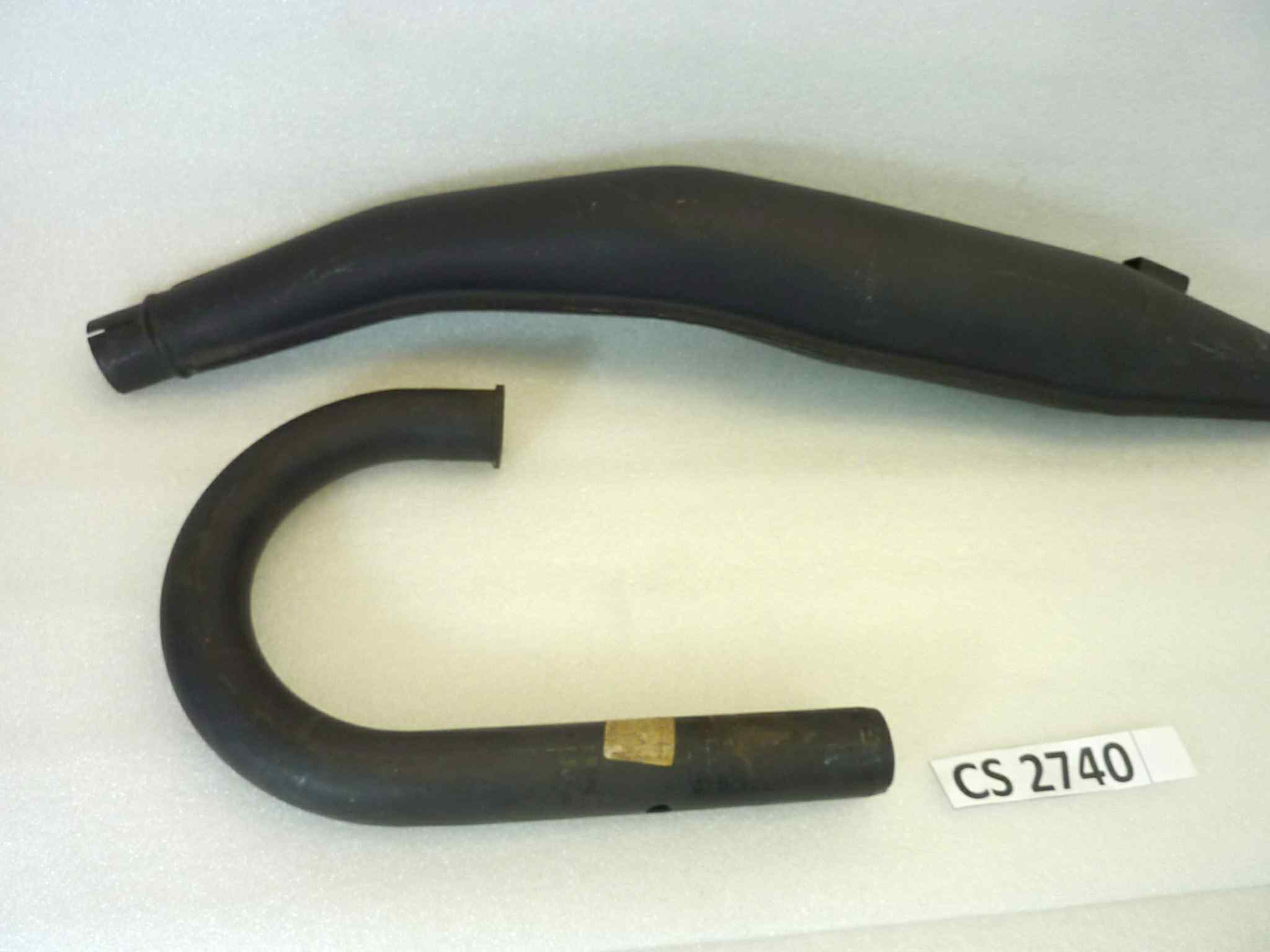 Marmitta e collettore Guzzi Benelli MotoBi Cross 50 cc silenziatore scarico terminale muffler NUOVO fondo di magazzino, vedi foto, LEGGI DESCRIZIONE - immagine 2