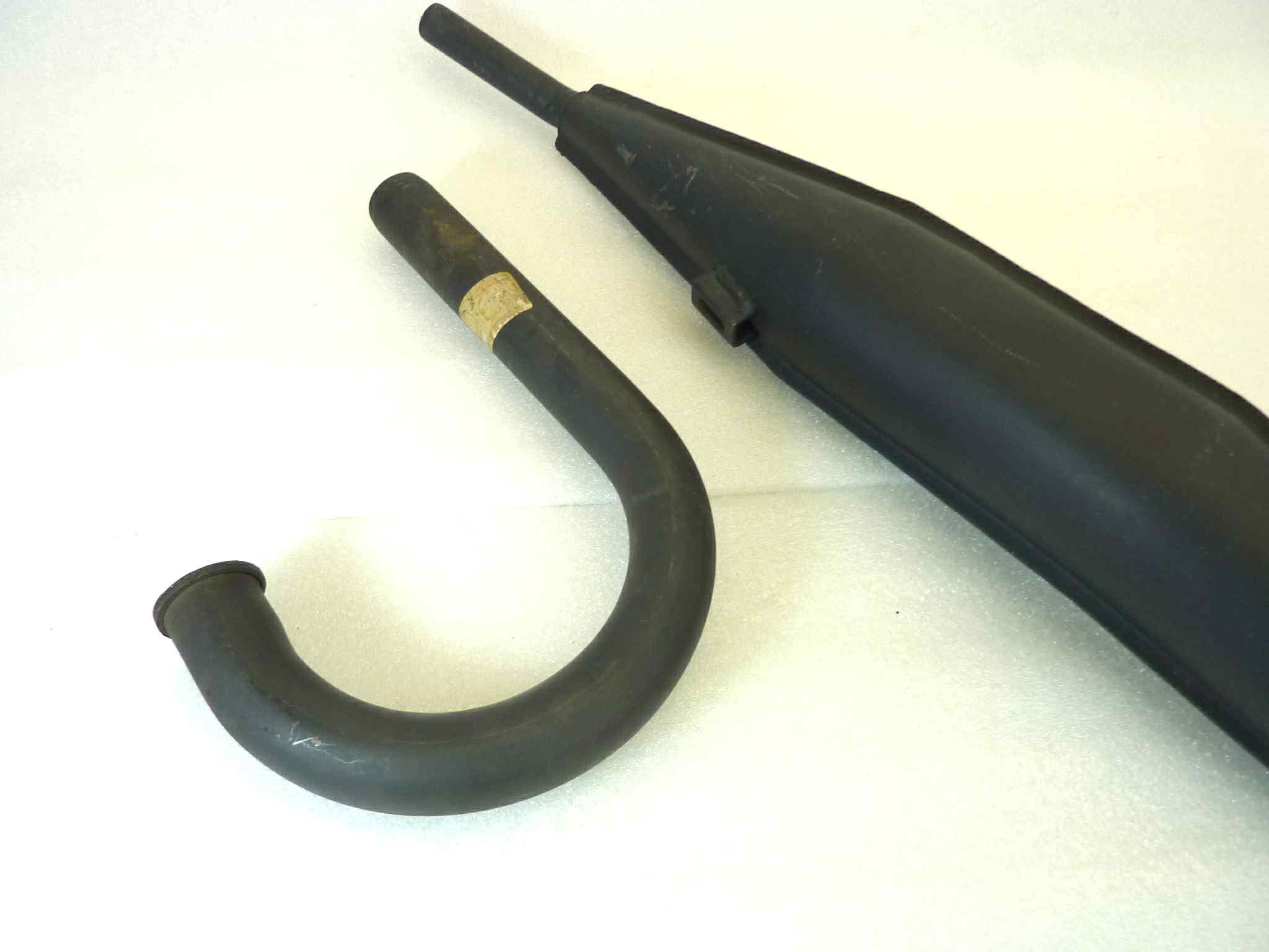 Marmitta e collettore Guzzi Benelli MotoBi Cross 50 cc silenziatore scarico terminale muffler NUOVO fondo di magazzino, vedi foto, LEGGI DESCRIZIONE - immagine 6