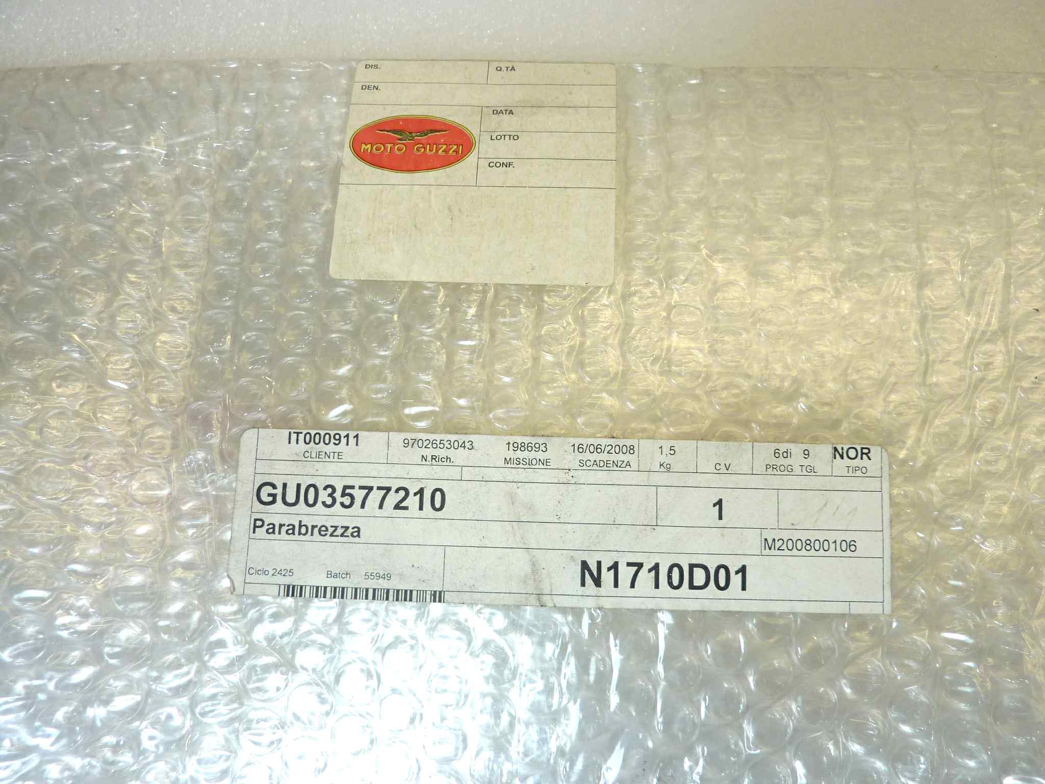 Plexiglass parabrezza Guzzi California 1100 2001 - 2008 originale cod GU03577210 cupolino NUOVO fondo di magazzino, vedi foto, LEGGI DESCRIZIONE - immagine 12