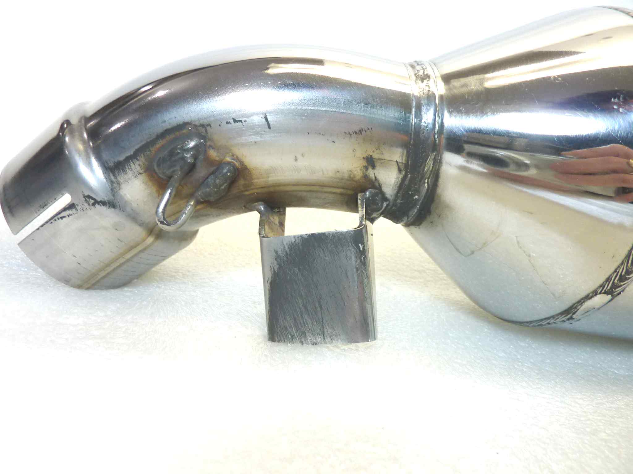 Marmitta terminale Guzzi Breva 1200 2007 Norge 1200 IE 2006 - 2009 cod GU31123060 ZGU1200 silenziatore nuovo con difetto NUOVO fondo di magazzino, vedi foto, LEGGI DESCRIZIONE - immagine 4
