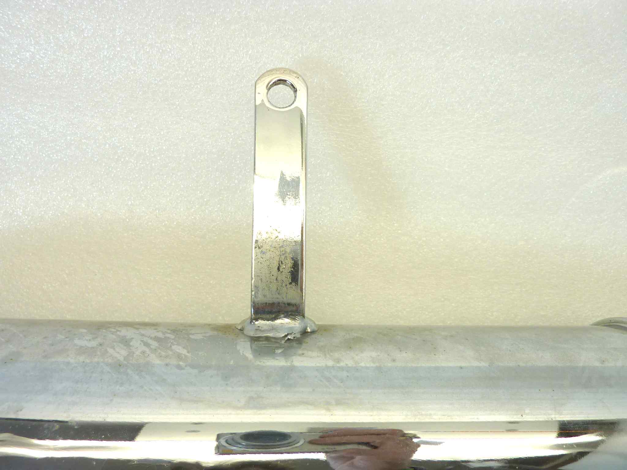 Marmitta terminale Guzzi Epoca silenziatore sinistra diam imbocco 40 mm - lunghezza tot 635 mm - distanza imbocco/staffa 270 mm - altezza staffa 100 mm NUOVO fondo di magazzino, vedi foto, LEGGI DESCRIZIONE - immagine 5