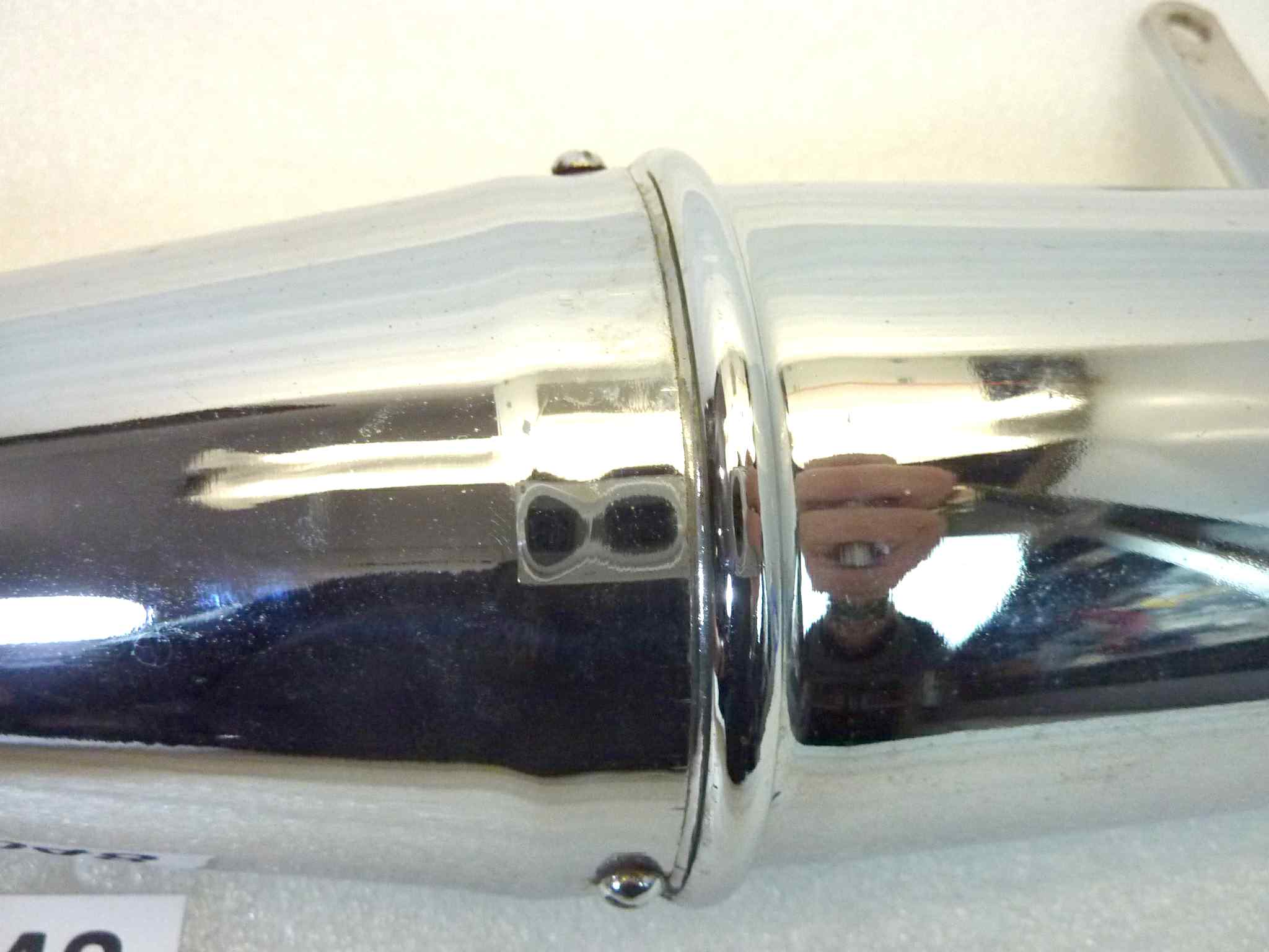 Marmitta terminale Guzzi Epoca silenziatore sinistra diam imbocco 40 mm - lunghezza tot 635 mm - distanza imbocco/staffa 270 mm - altezza staffa 100 mm NUOVO fondo di magazzino, vedi foto, LEGGI DESCRIZIONE - immagine 13
