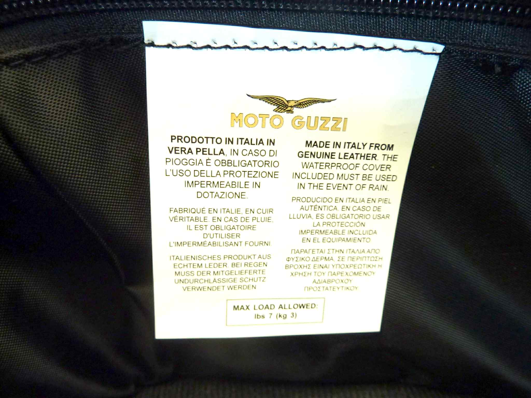 Borsa serbatoio Guzzi Eldorado 1400 in cordura cod 2S00039 NUOVO fondo di magazzino, vedi foto, LEGGI DESCRIZIONE - immagine 15
